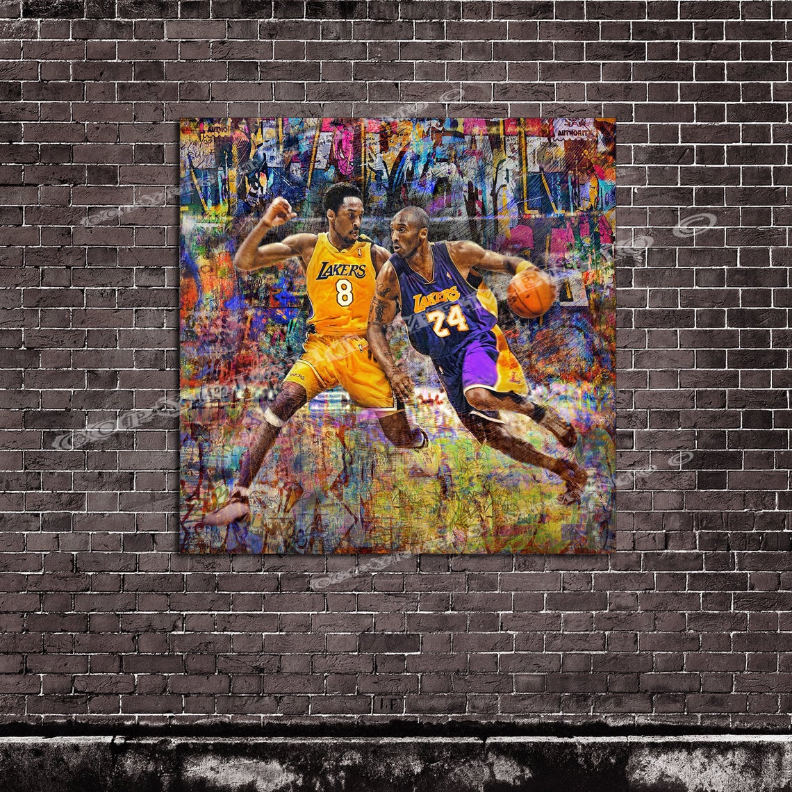 Kobe Bryant No.8 vs Kobe Bryant No.24 Canvas Wall – My Idea Sports