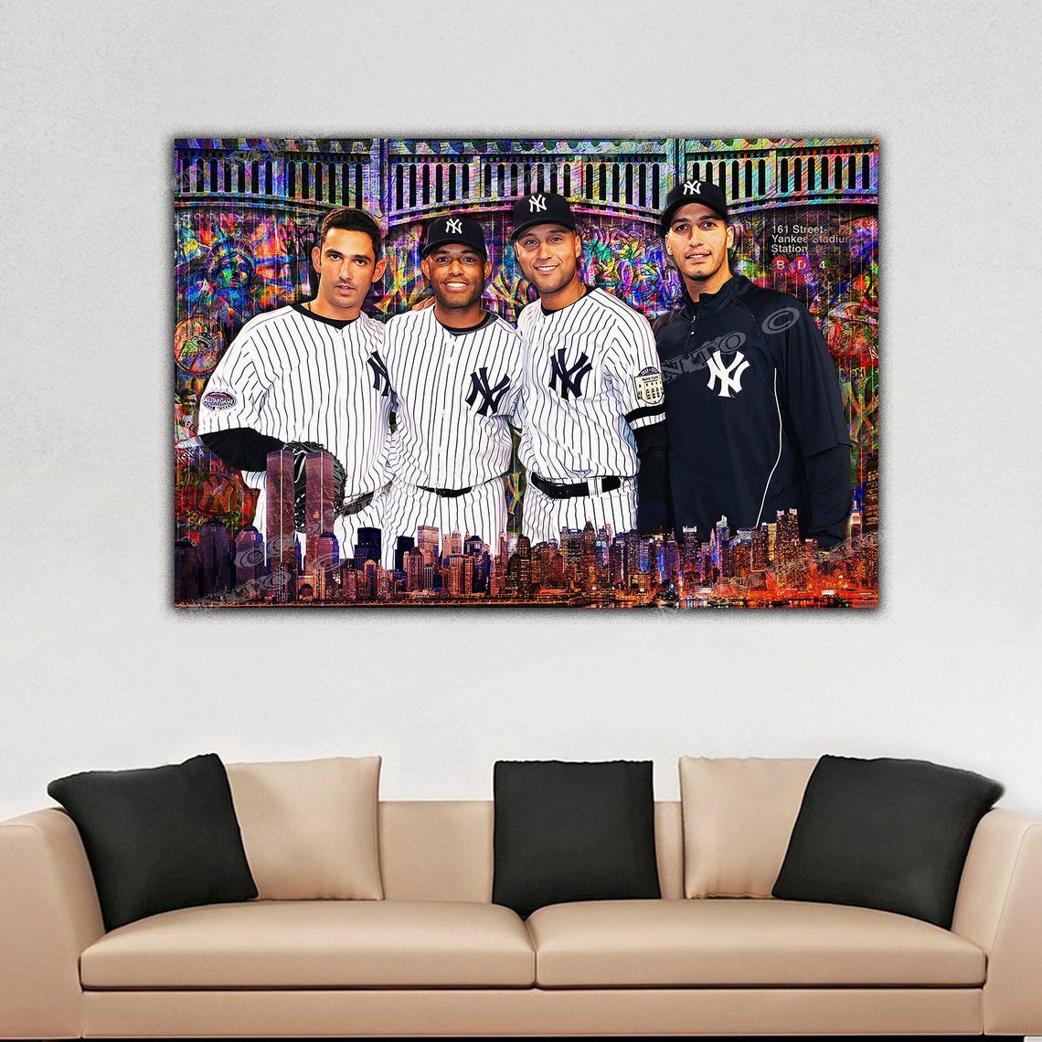 Core 4 New York Yankees Core Four Jeter Rivera, Posada, Petite Canvas -  Ducicanvas