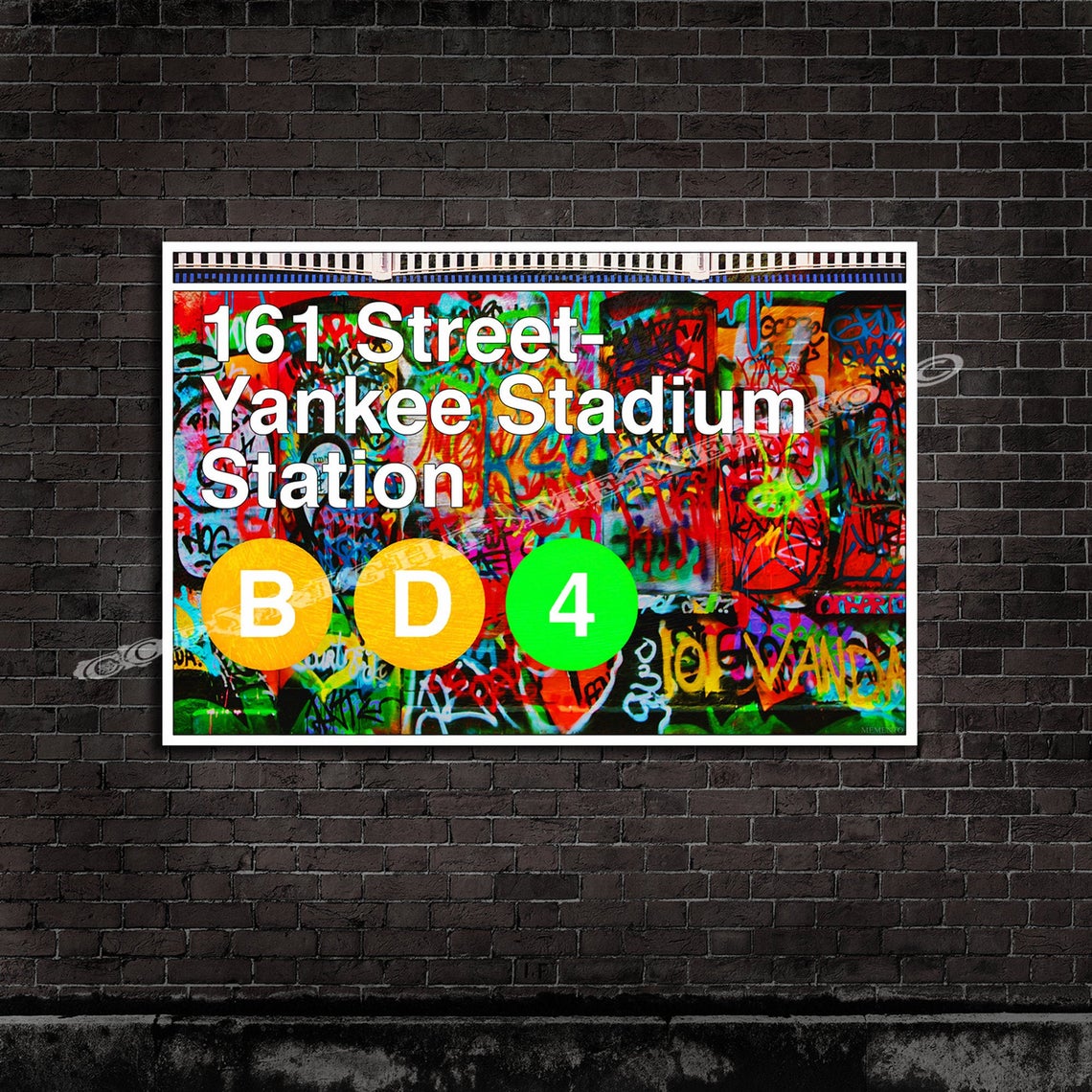 Yankee Stadium Iconic 161st Street Subway Yankee Stadium Graffiti sign  painting 36x24 -Ready to Hang canvas -Original art by Memento- Yankees- New  York - Graffiti Canvas Art