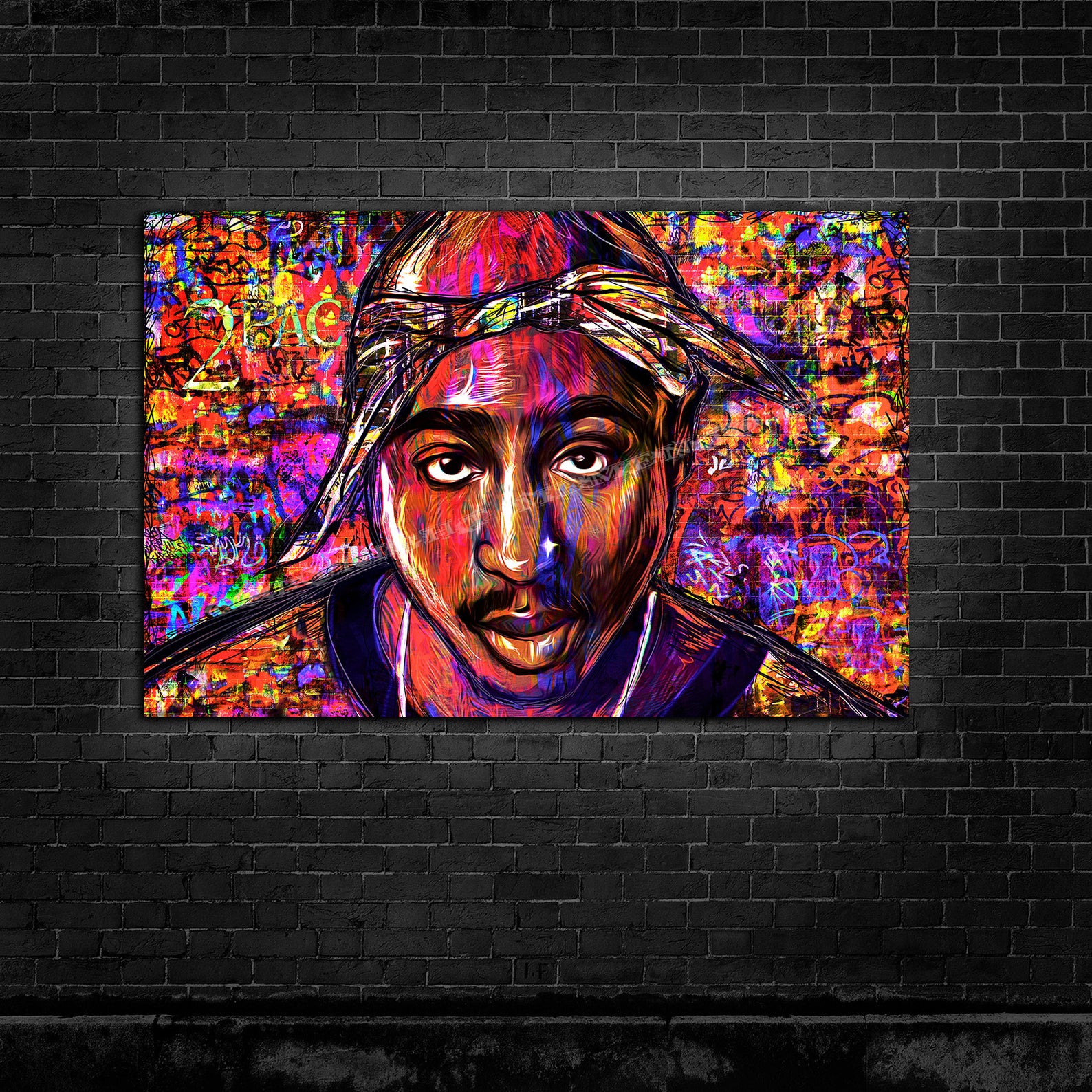 Tupac Canvas Wall Art, Splash of Arts