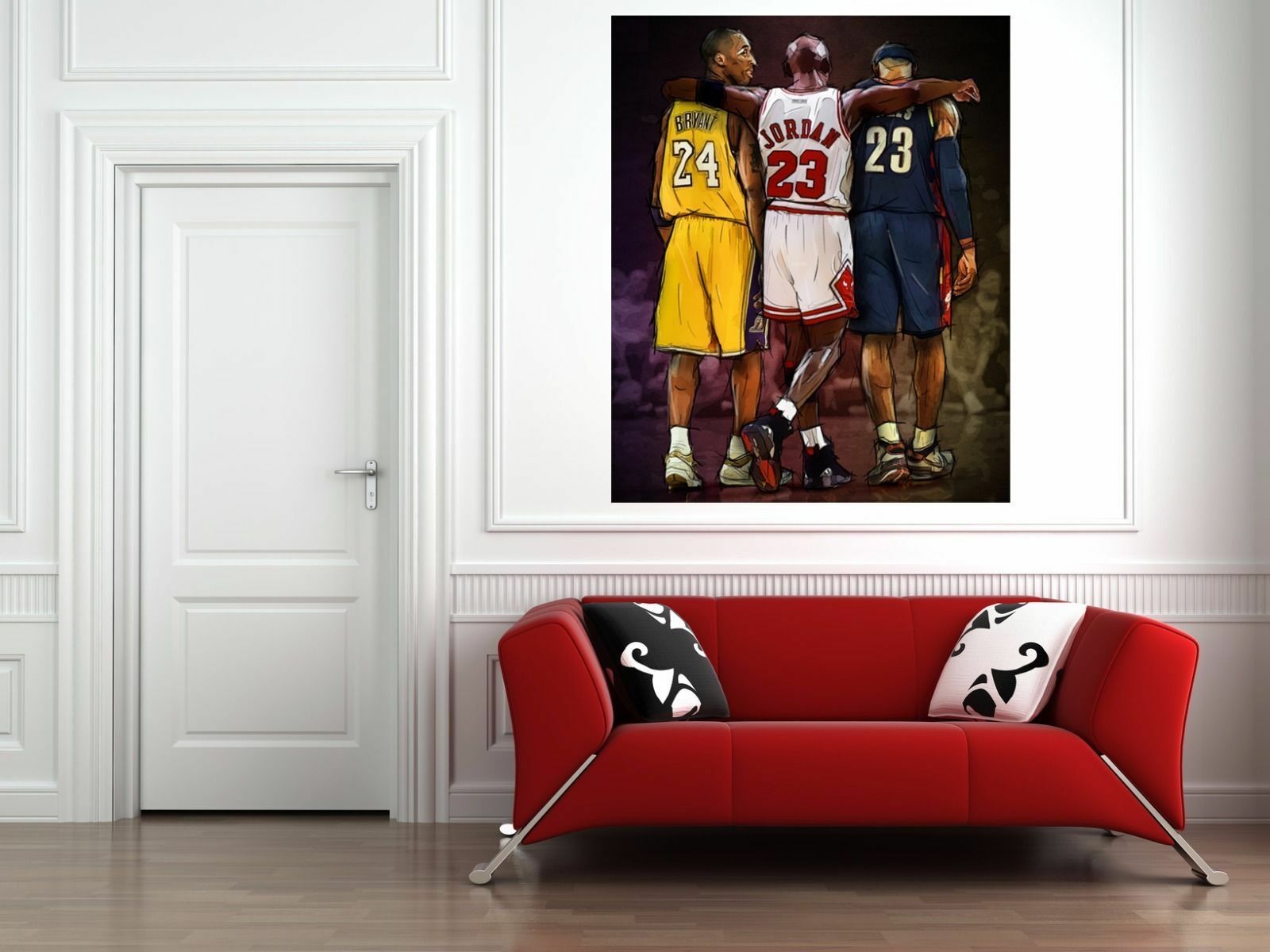 Kobe Bryant Michael Jordan Lebron James The Legends Canvas Poster