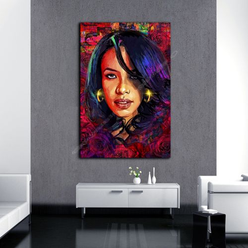 Aaliyah graffiti canvas art