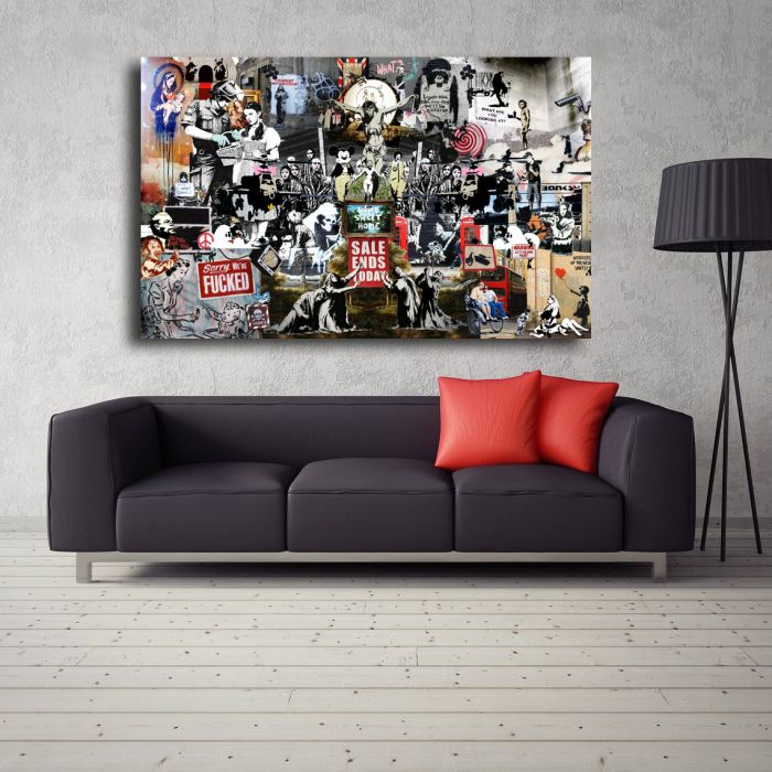 banksy street art graffiti collage