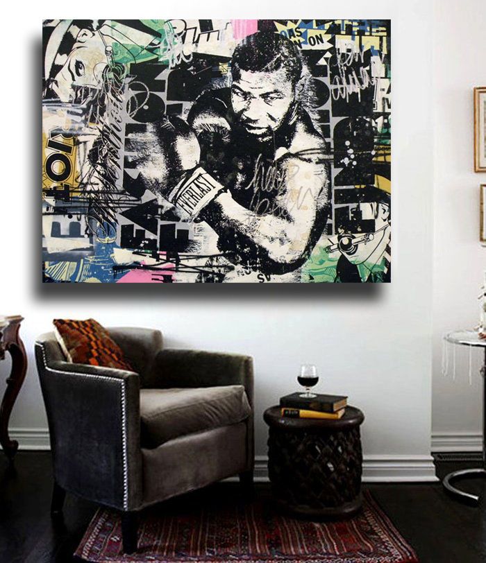 Angry Mike Tyson Splash Urban Street Art Ready to hang Print