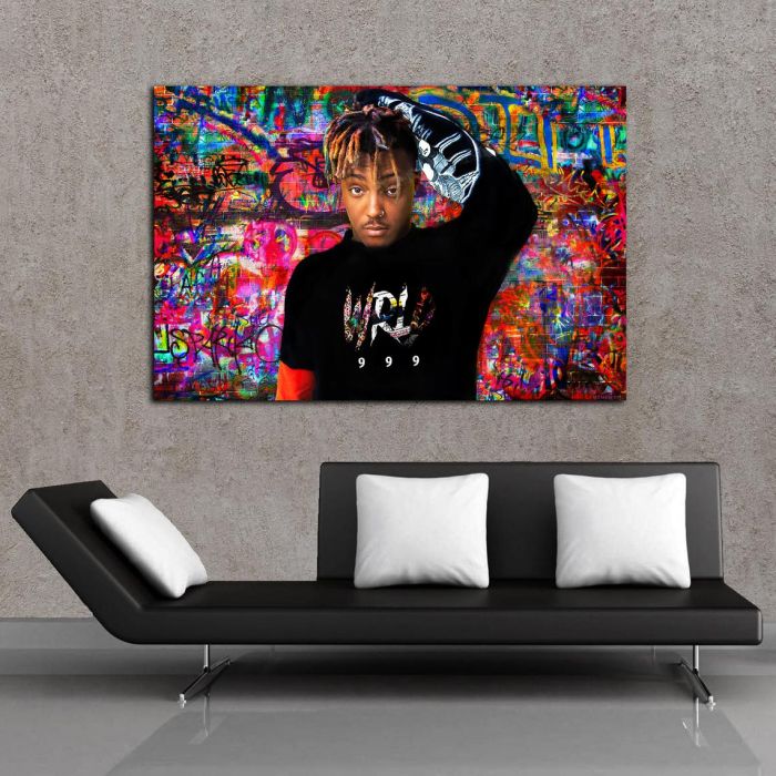 Juice Wrld Original Grafitti Canvas Art print poster