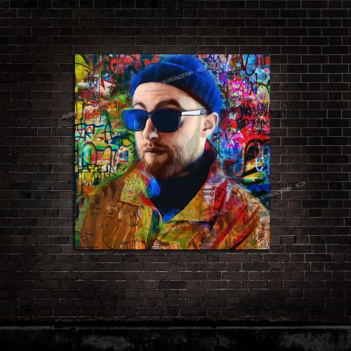 Mac Miller Graffiti Canvas Art