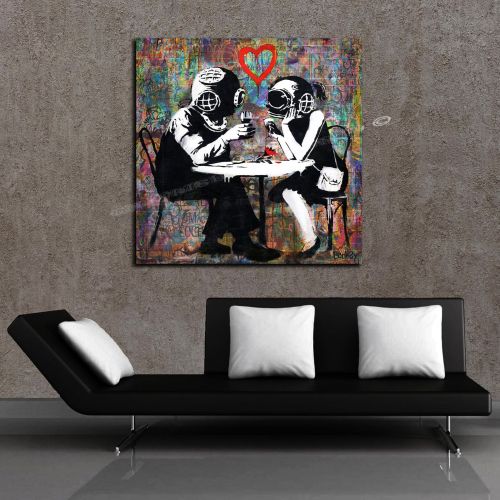 Banksy Underwater Cafe Graffiti art by Memento graffitti art