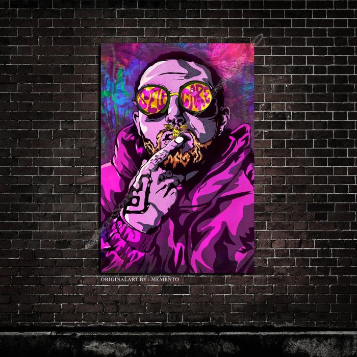 mac miller self care graffiti canvas art