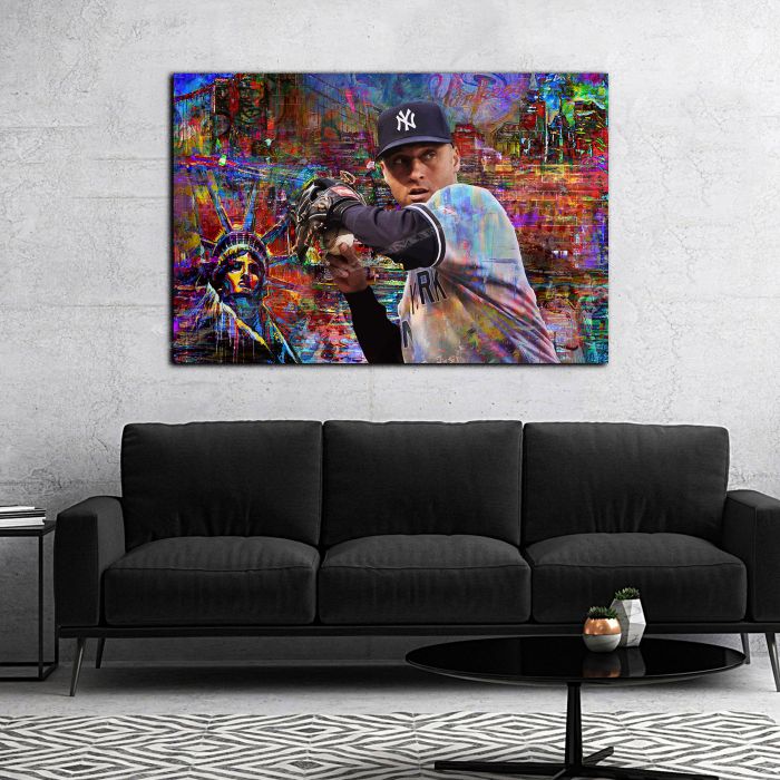 Derek Jeter Graffiti Canvas art