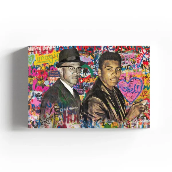 Malcolm and Muhammad Graffiti Street art