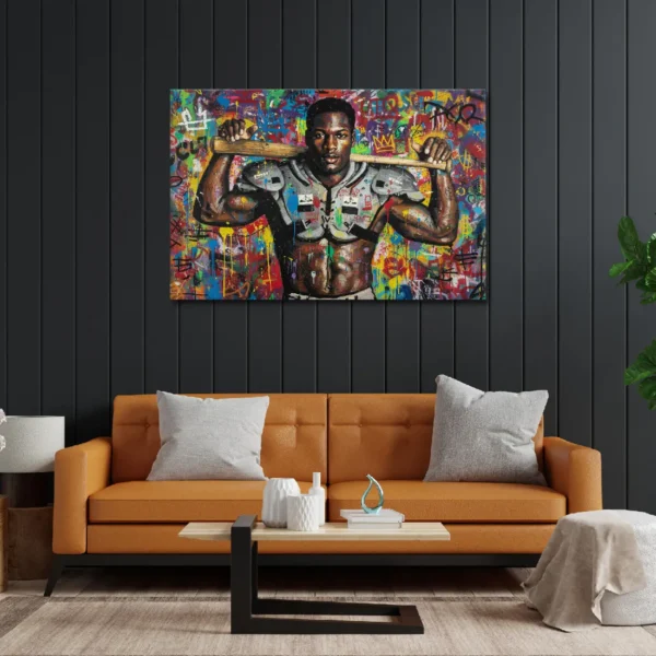 Bo Knows Graffiti Canvas Art - Bo Jackson Sports Legend Tribute