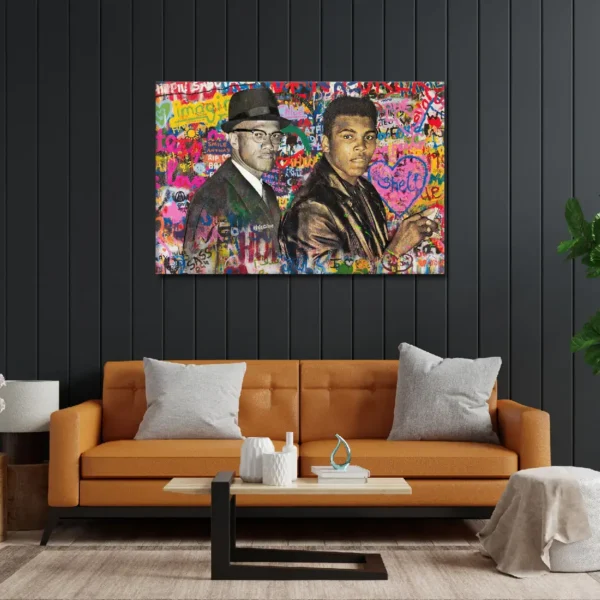 Malcolm and Muhammad Graffiti Street art