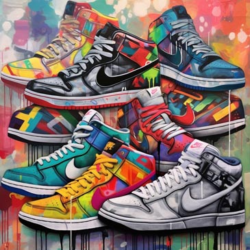 Nike Sneaker Collection Graffiti Art