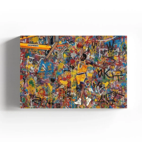 Kobe Bryant Graffiti Art - Canvas Art