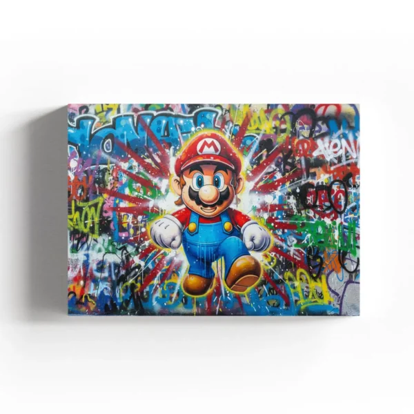Super Mario Explosion – Ready to Hang HD Canvas – Nintendo – Retro Pop Art