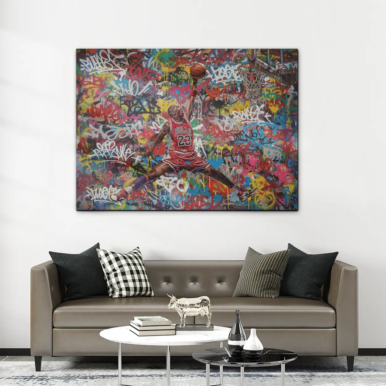 Rare Air Art – Ready to Hang HD Canvas – Chicago – G.O.A.T. Mentality Original Michael Jordan Graffiti Splash Art – Ready to Hang art - Image 11