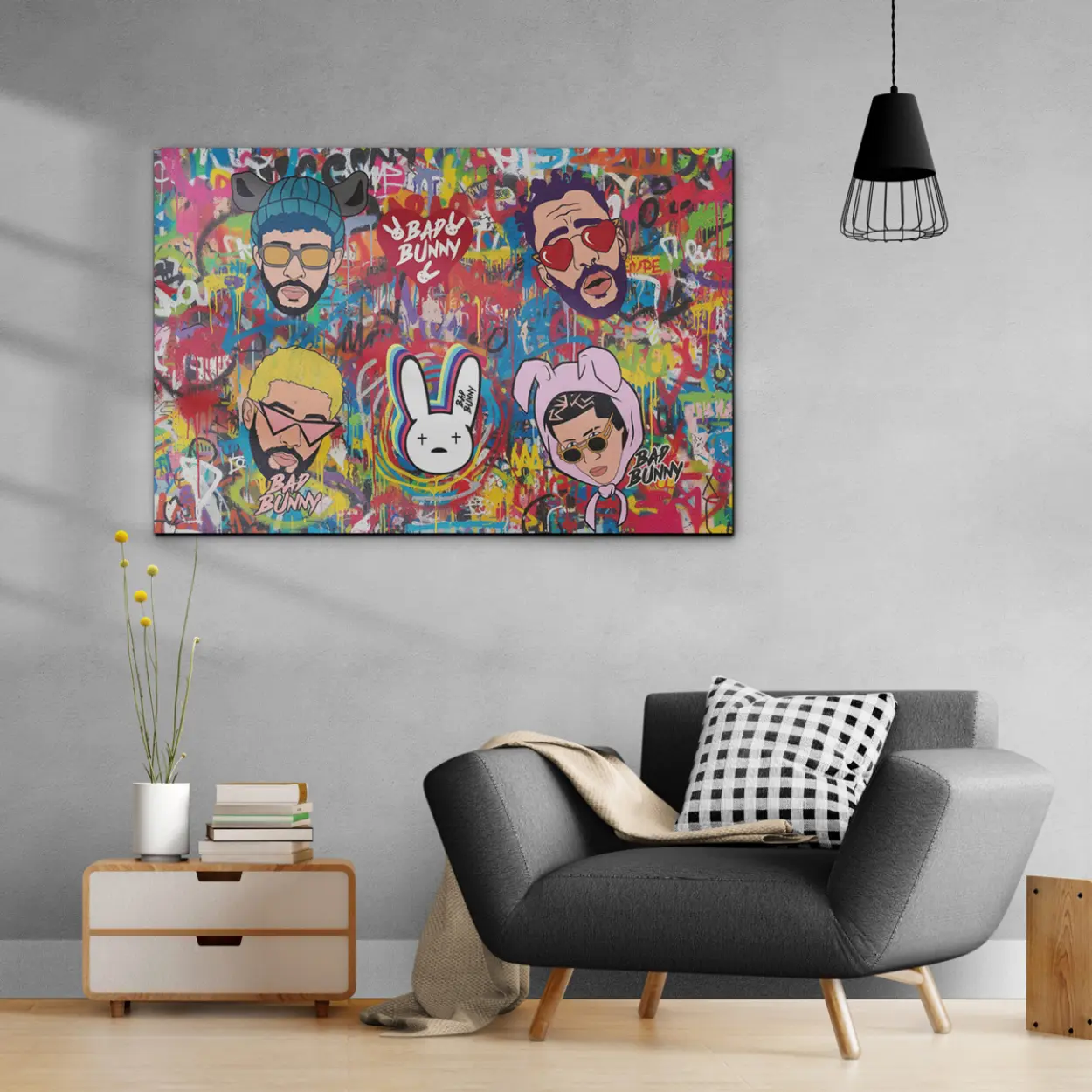 Bad Bunny – Ready to Hang HD Canvas – Reggaeton – Latin Music Icon - Image 12