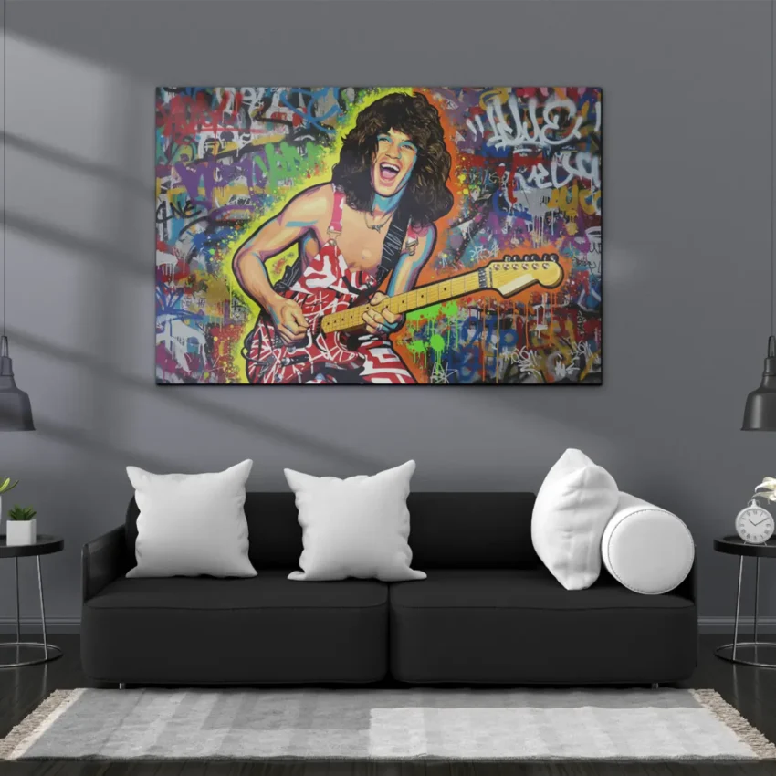 Eddie Van Halen – Ready to Hang HD Canvas – Rock Legend – Guitar