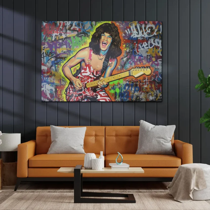 Eddie Van Halen – Ready to Hang HD Canvas – Rock Legend – Guitar
