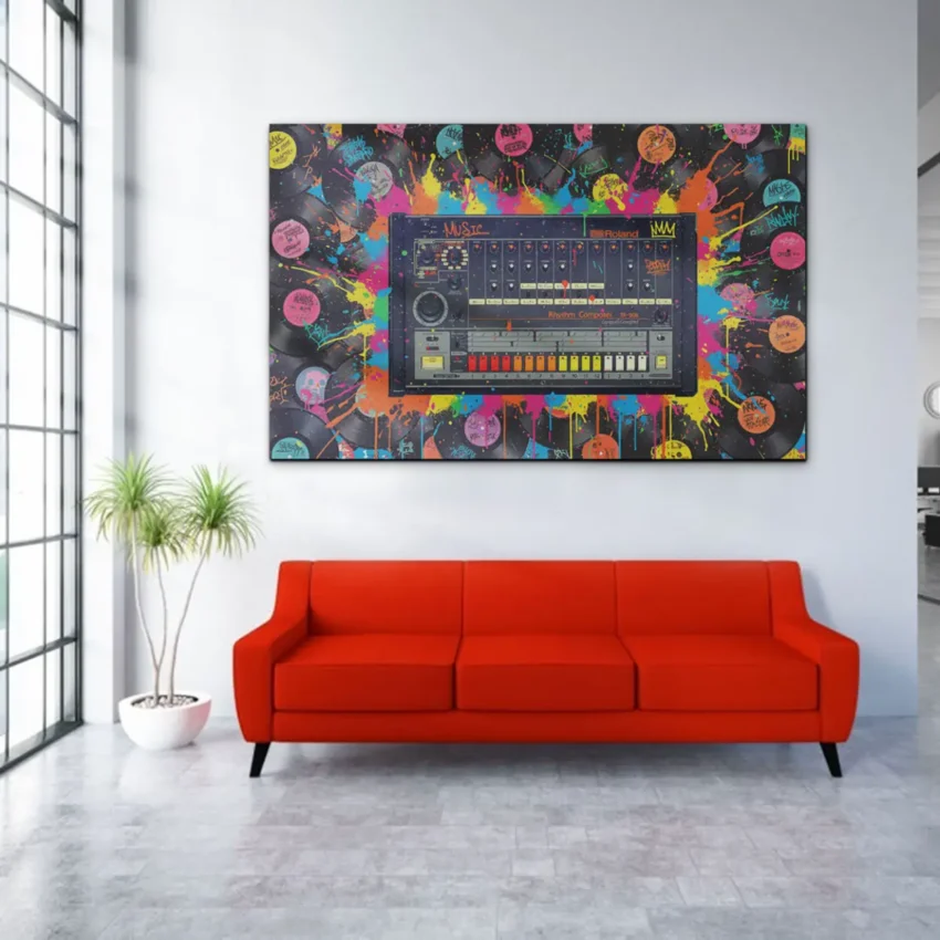 Roland TR-808 – Ready to Hang HD Canvas – Music Production – Old