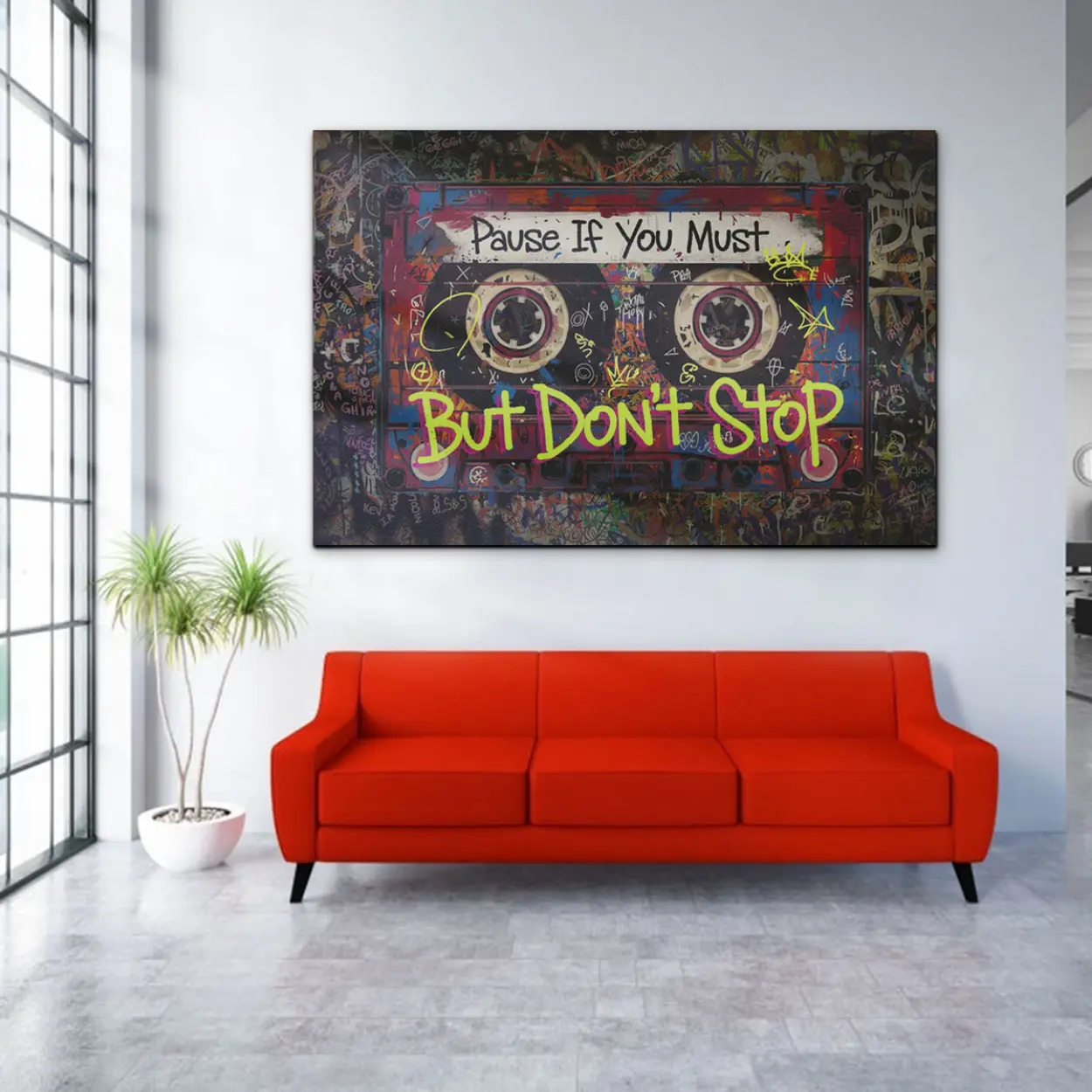 pause if you must - cassette tape art