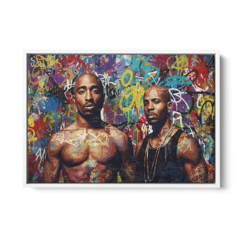 Tupac & DMX Remix Graffiti Canvas Art - Hip Hop Legends - Graffiti