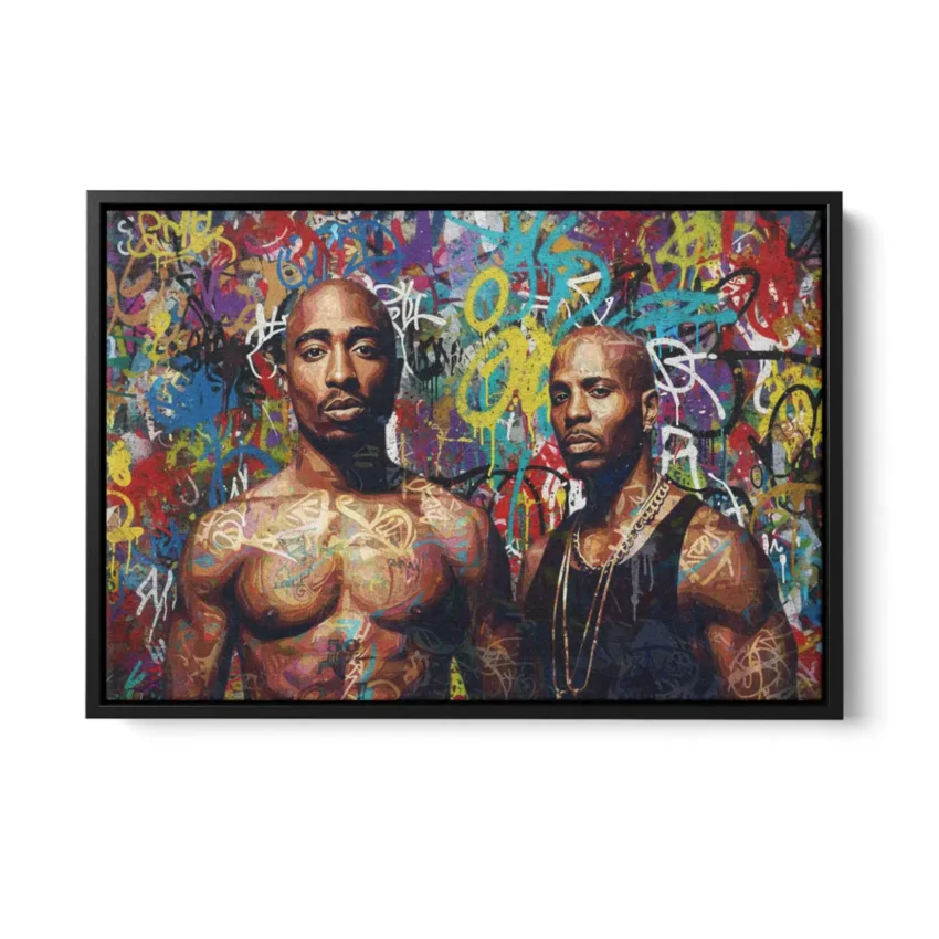 Tupac & DMX Remix Graffiti Canvas Art - Hip Hop Legends - Graffiti