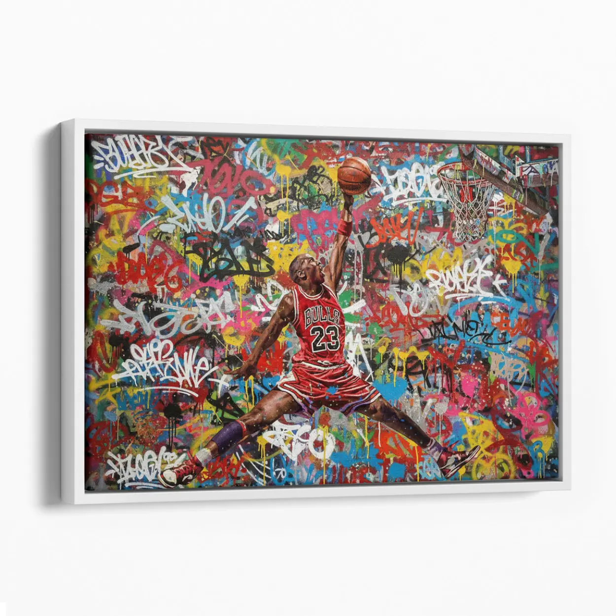 Rare Air Art – Ready to Hang HD Canvas – Chicago – G.O.A.T. Mentality Original Michael Jordan Graffiti Splash Art – Ready to Hang art - Image 8