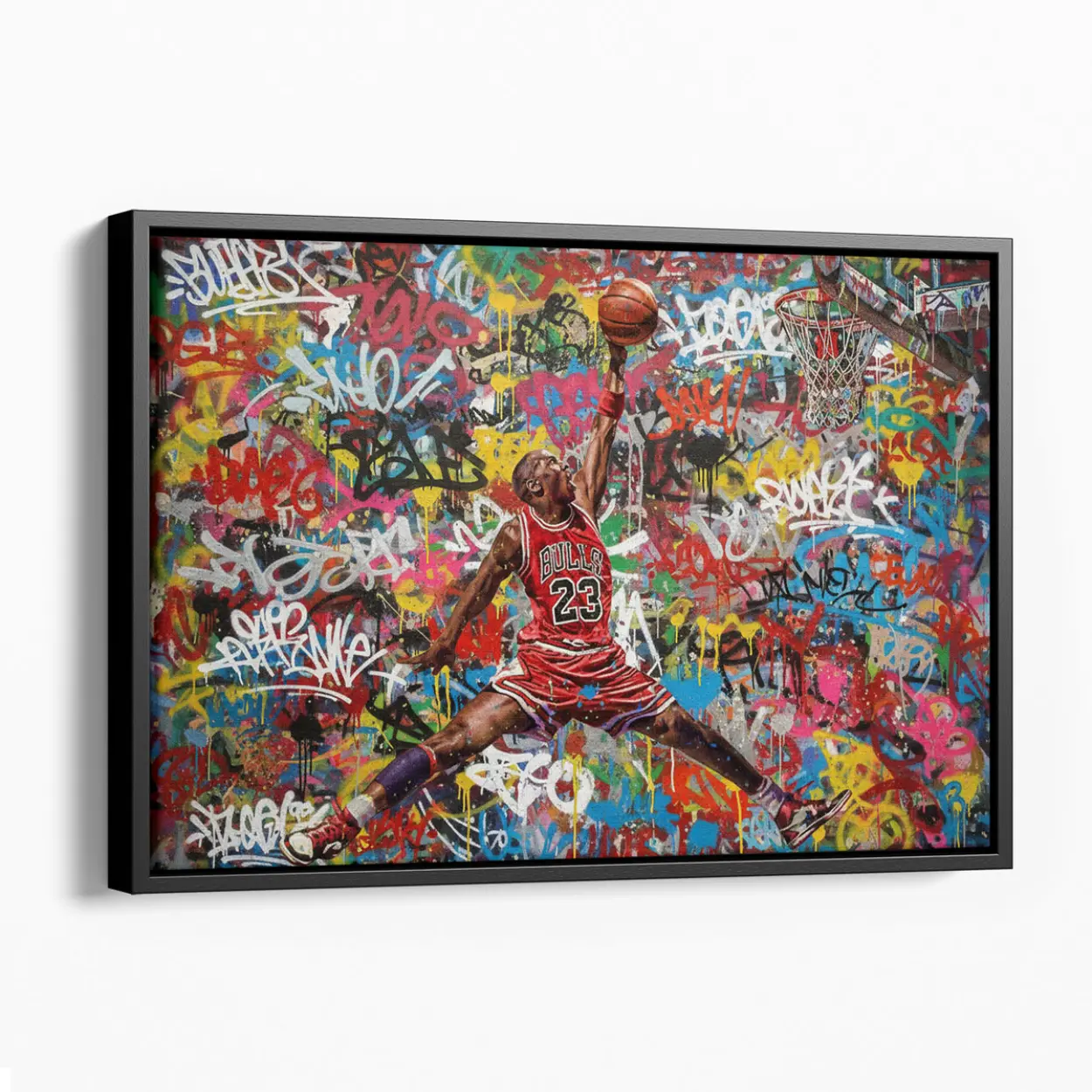 Rare Air Art – Ready to Hang HD Canvas – Chicago – G.O.A.T. Mentality Original Michael Jordan Graffiti Splash Art – Ready to Hang art - Image 7