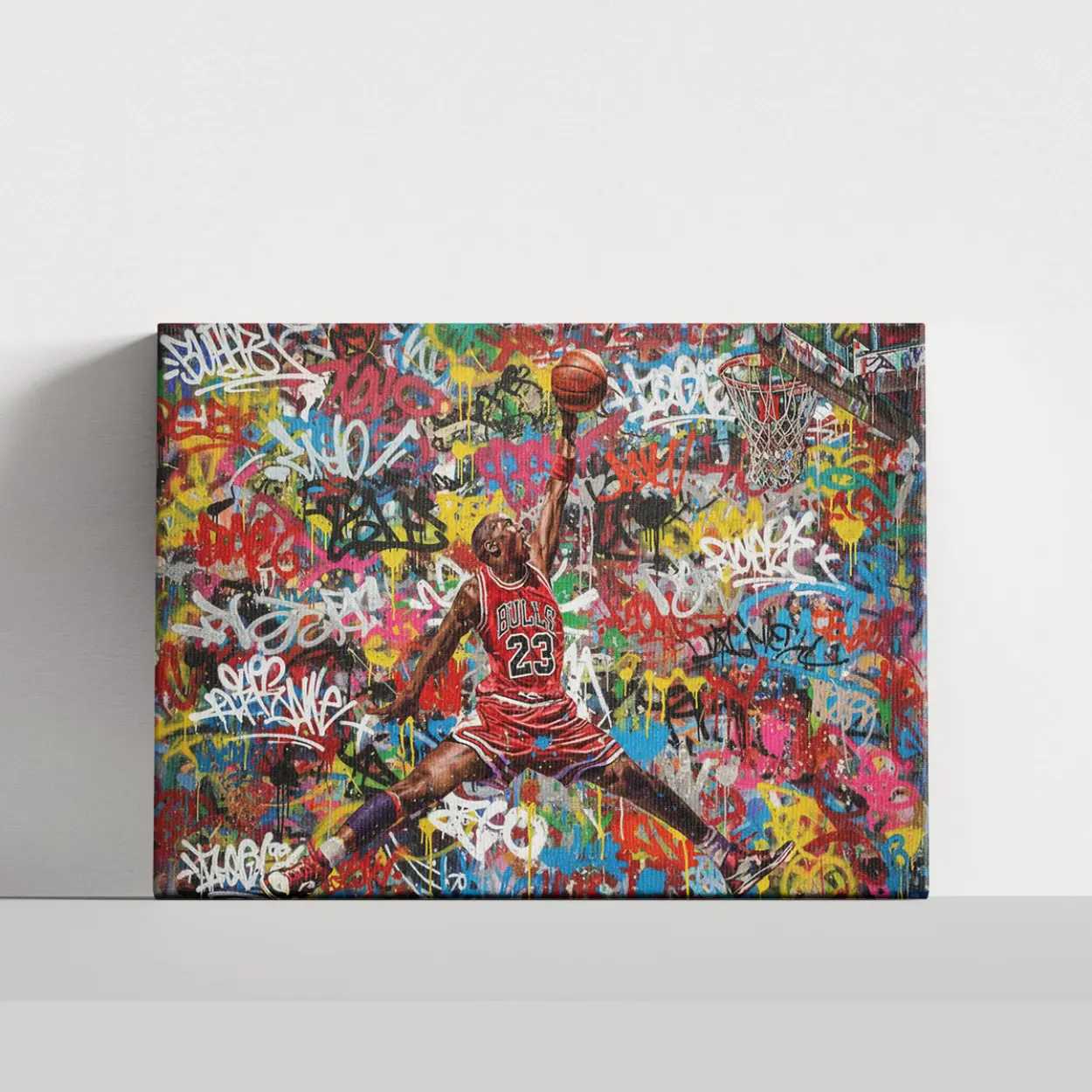 Rare Air Art – Ready to Hang HD Canvas – Chicago – G.O.A.T. Mentality Original Michael Jordan Graffiti Splash Art – Ready to Hang art - Image 9