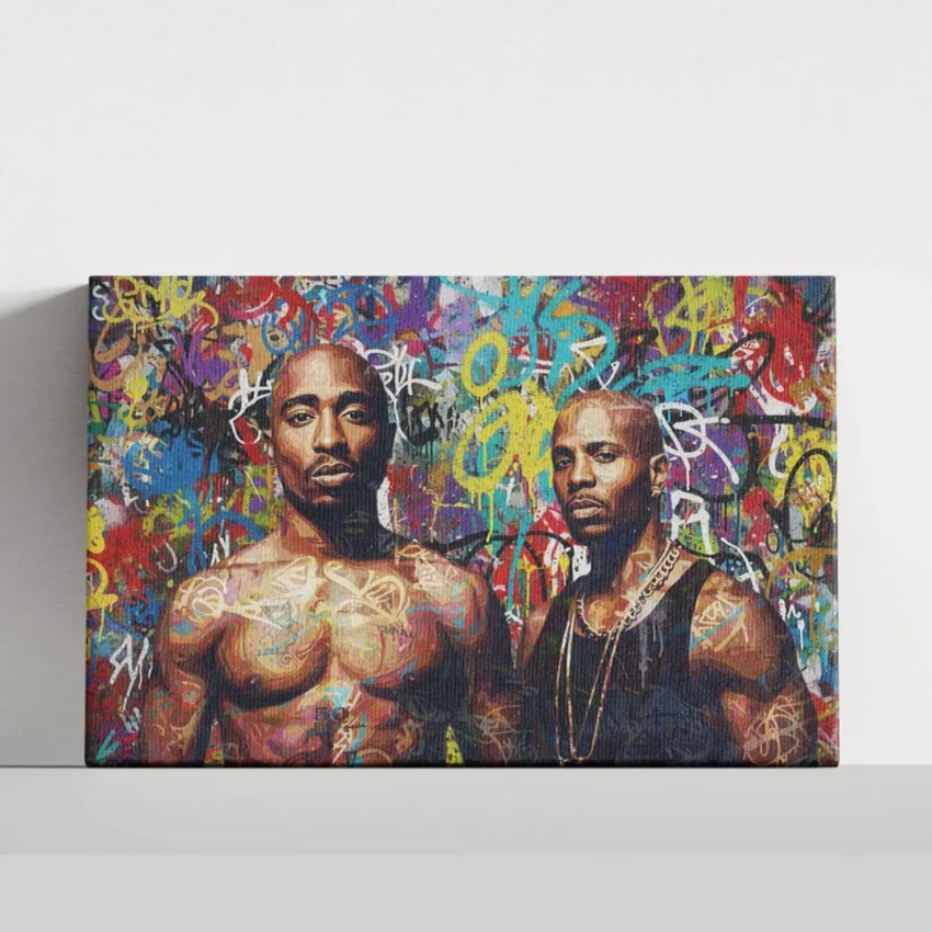 Tupac & DMX Remix Graffiti Canvas Art - Hip Hop Legends - Graffiti